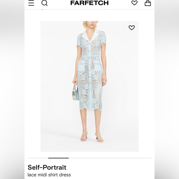 SELF PORTRAIT BABY BLUE LACE DRESS OLD MONEY CONTEMPORARY - Picture 5 of 7